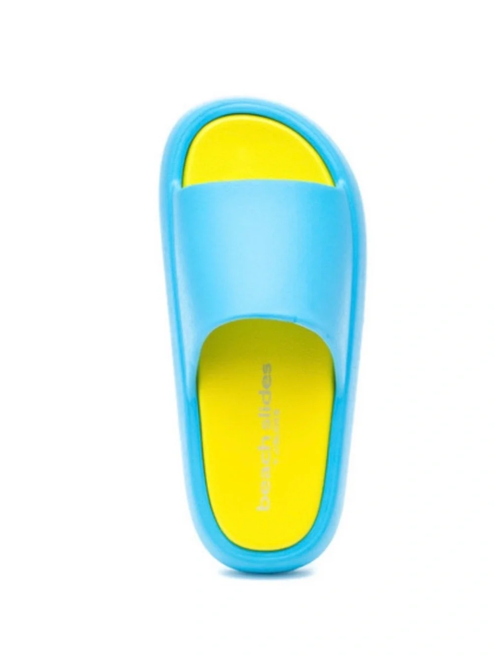 J Slides Eva Squish Sandals in Turquoise/ Yellow - NIB